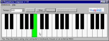 Ringophone.com ringtones composer screenshot